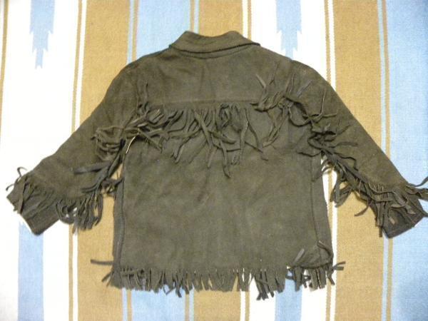  винтаж 1960s  замша  Western  пиджак  ребенок  для Y17