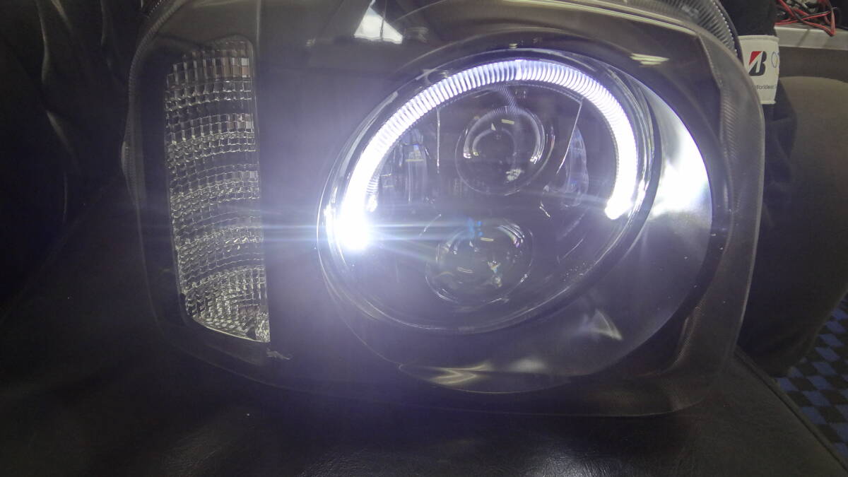 1000 jpy start [ goods with special circumstances ]JB23 Jimny LED ring attaching LED winker double projector head light 