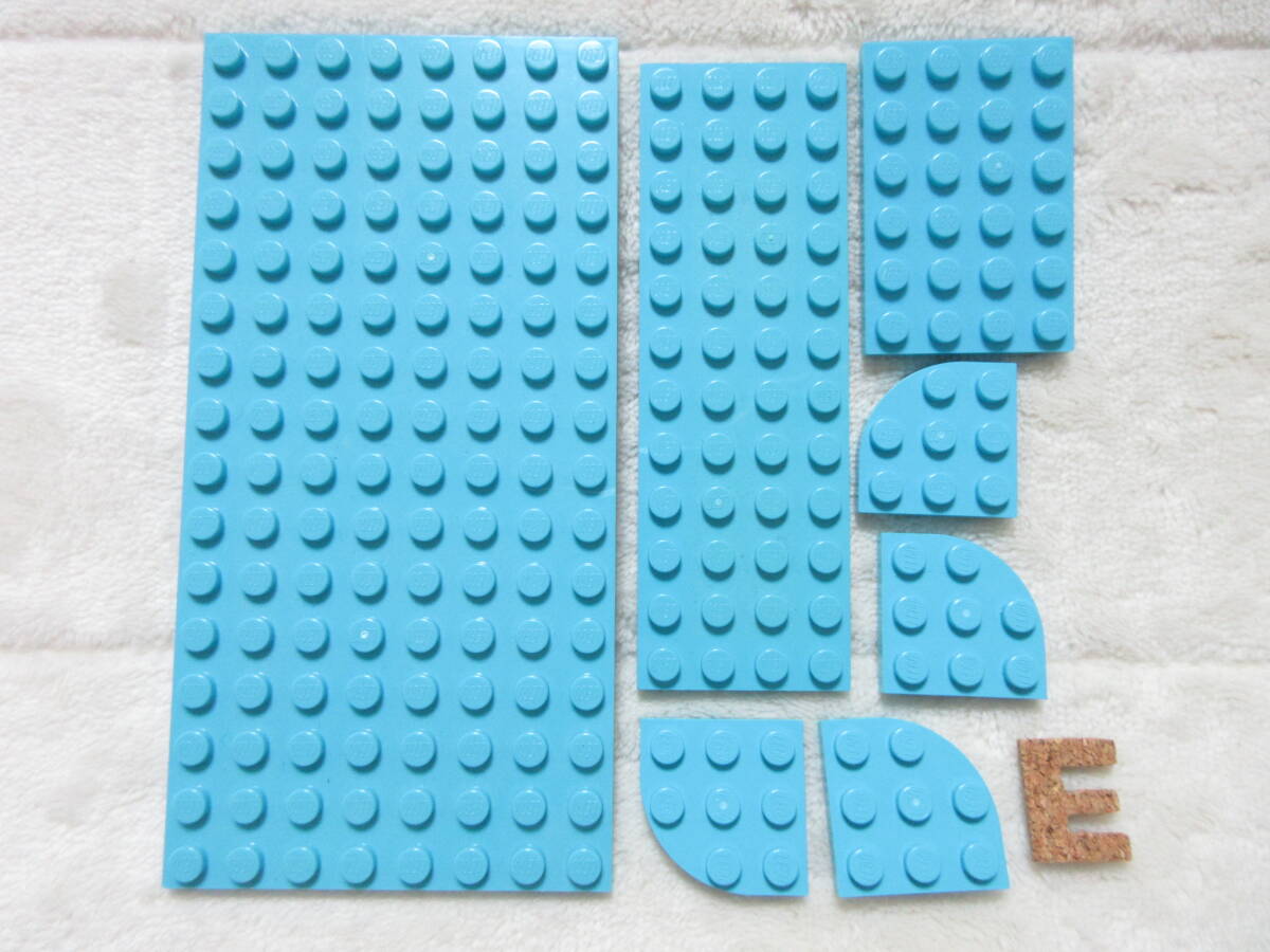 LEGO★E 正規品 アズール 8×16 基礎板 他 プレート パーツ 同梱可能 レゴ シティ タウン ベース 建材 家 建物 土台 ベース カフェ ケーキ_画像1