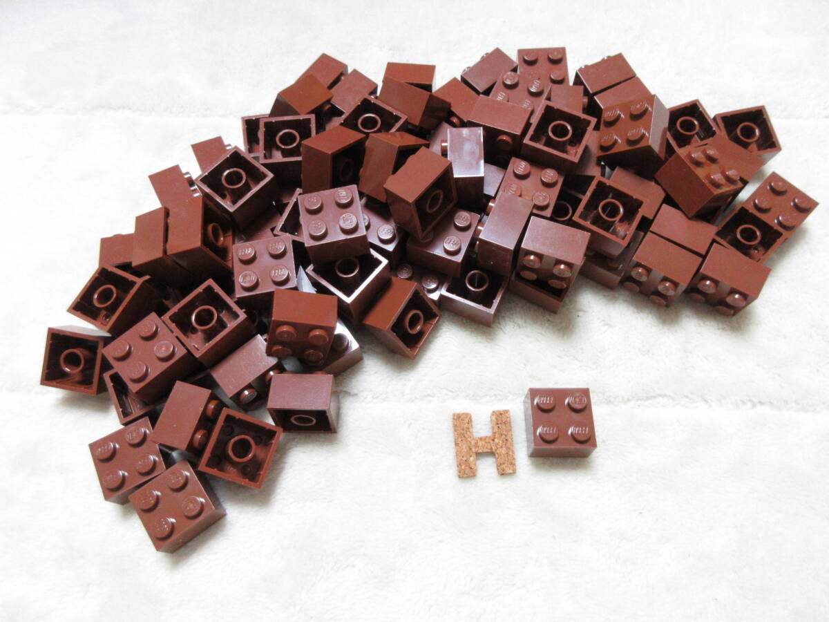 LEGO★H 正規品 96個 茶 2×2 ブロック パーツ 同梱可能 レゴ シティ タウン クリエイター エキスパート ブラウン 海賊船 船 お城_画像2