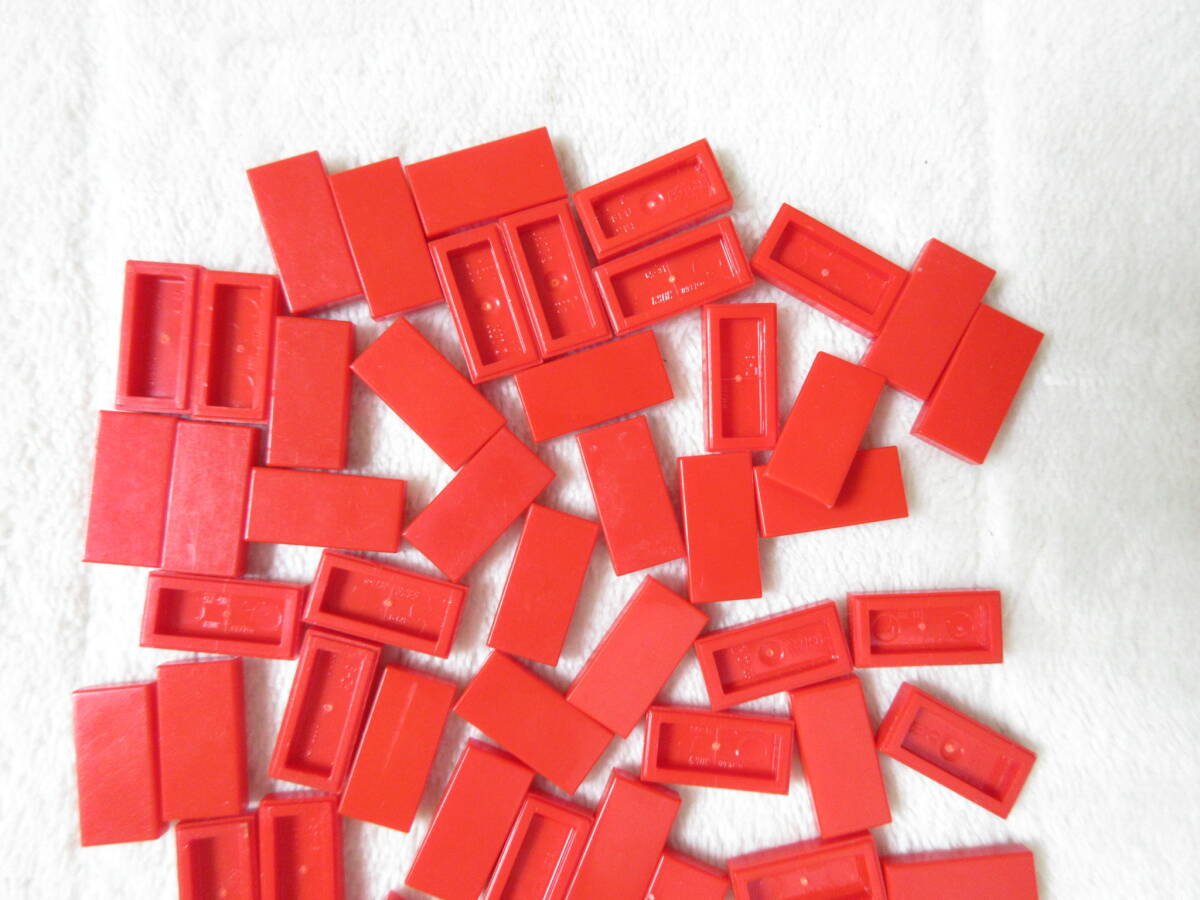 LEGO★4 正規品 60個 赤 1×2 タイル プレート 同梱可能 レゴ シティ クリエイター エキスパート 建材 建物 レッド 消防署 フェラーリ 家_画像3