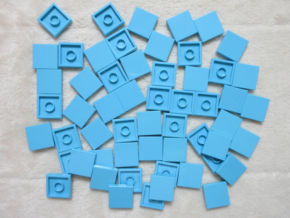 LEGO★5 正規品 50個 アズール 2×2 タイル プレート 同梱可能 レゴ クリエイター エキスパート 建材 建物 フレンズ ディズニー_画像1