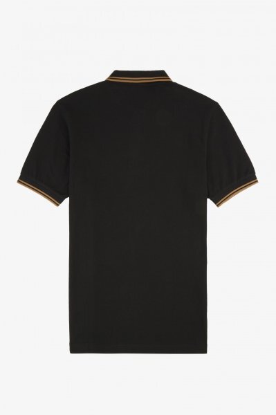 新品メンズポロシャツFREDフレッドペリー半袖Tシャツダブルライン黒M_画像2