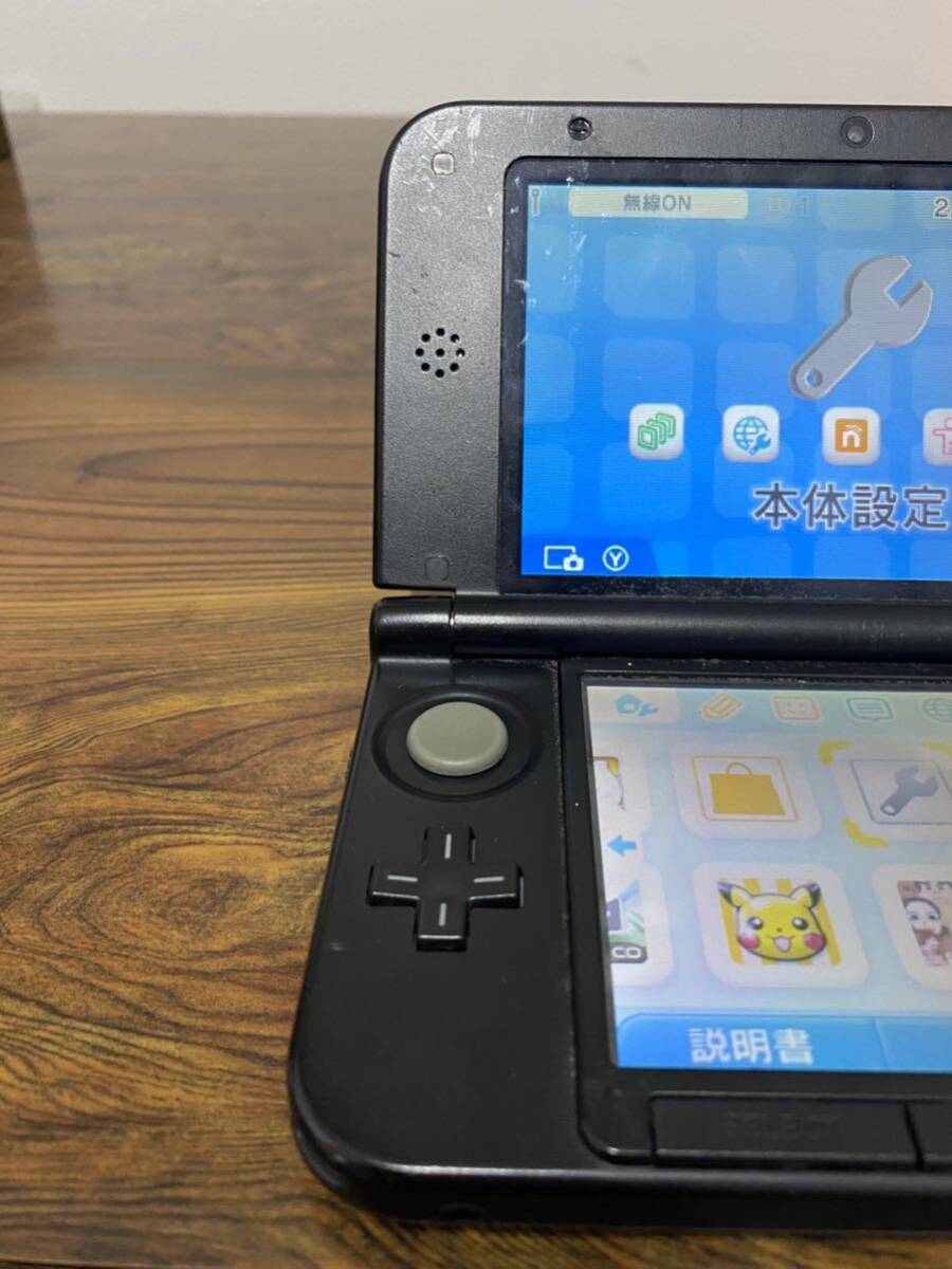 任天堂 Nintendo ニンテンドー 3DSLL ゲーム機 ブラック 動作確認済み 現状品 SPR-001の画像9