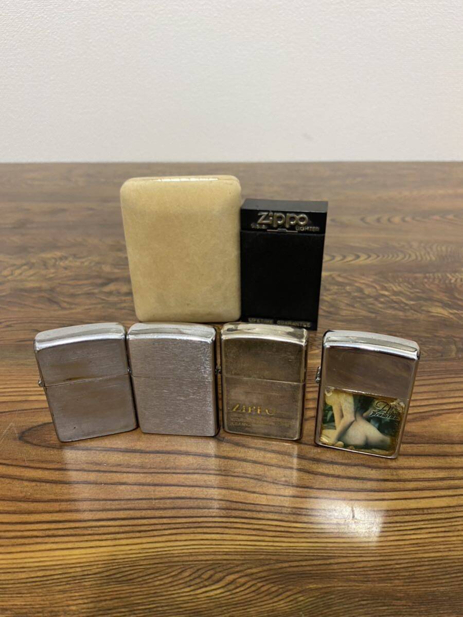 ライターまとめ　4点　ZIPPO 3点　ケース2個付き　喫煙グッズ 喫煙具 Zippo オイルライター コレクション 現状品_画像1