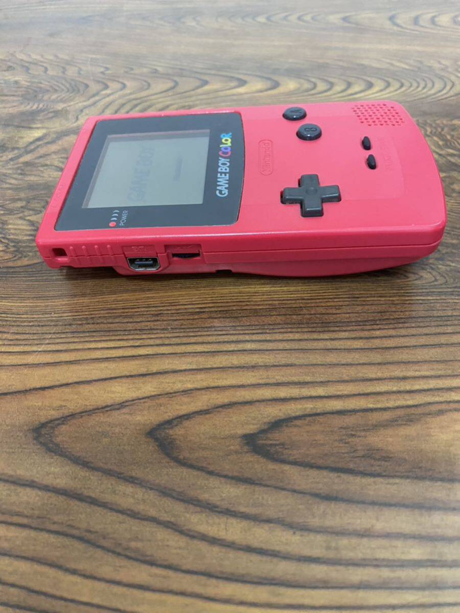 任天堂 ゲームボーイカラー 本体 レッド GAME BOY COLOR GB CGB-001 動作確認済み　カセット付き_画像5