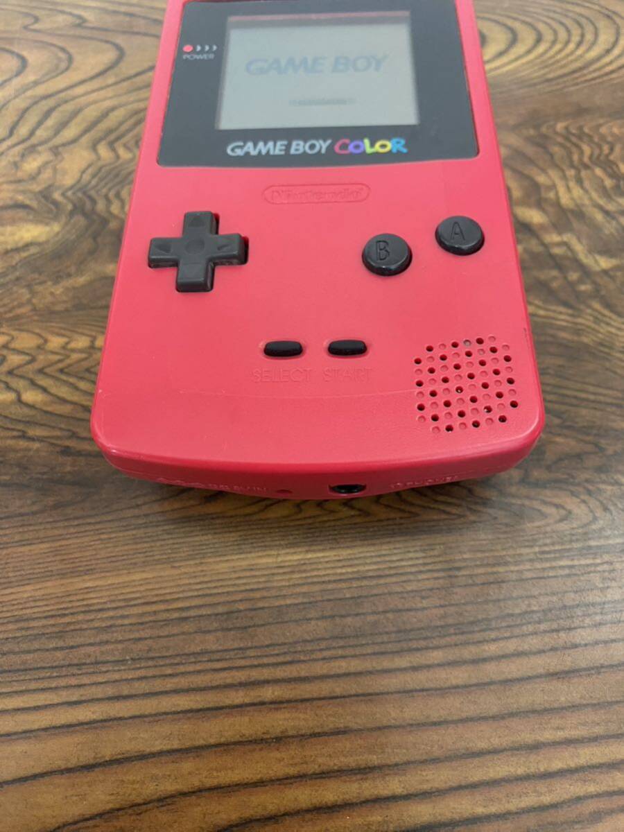 任天堂 ゲームボーイカラー 本体 レッド GAME BOY COLOR GB CGB-001 動作確認済み　カセット付き_画像3