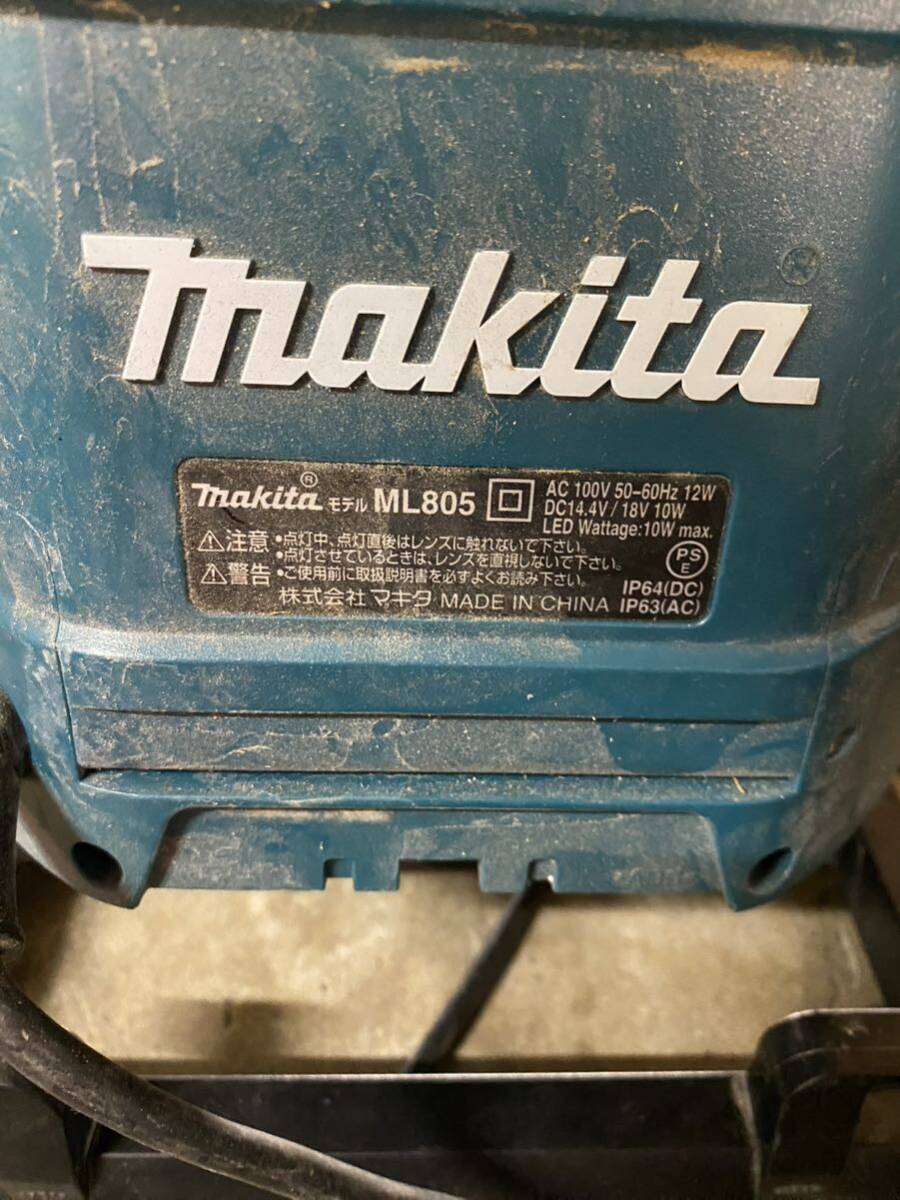  б/у Makita Makita 100V 14.4V/18V LED прожекторное освещение ML805 рабочее состояние подтверждено 