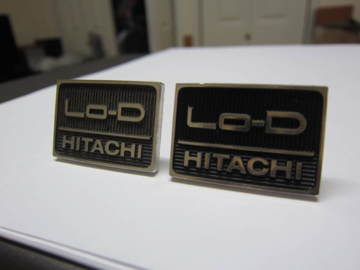 HITACHI  Lo-D  スピーカー  エンブレム  3cm   アルミ製  ネジ式   良好品！  ２個  ②の画像3