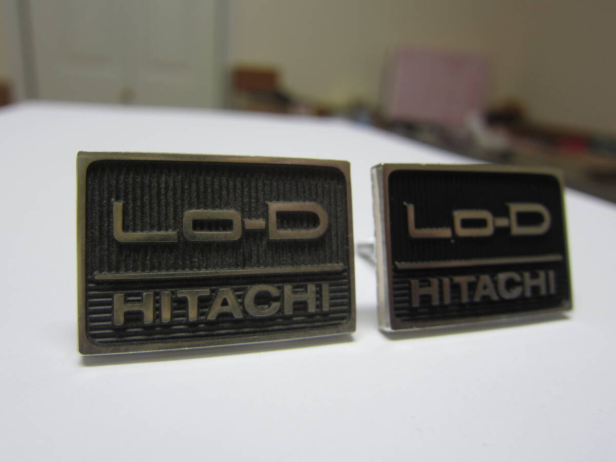 HITACHI  Lo-D  スピーカー  エンブレム  3cm   アルミ製  ネジ式   良好品！  ２個  ②の画像2