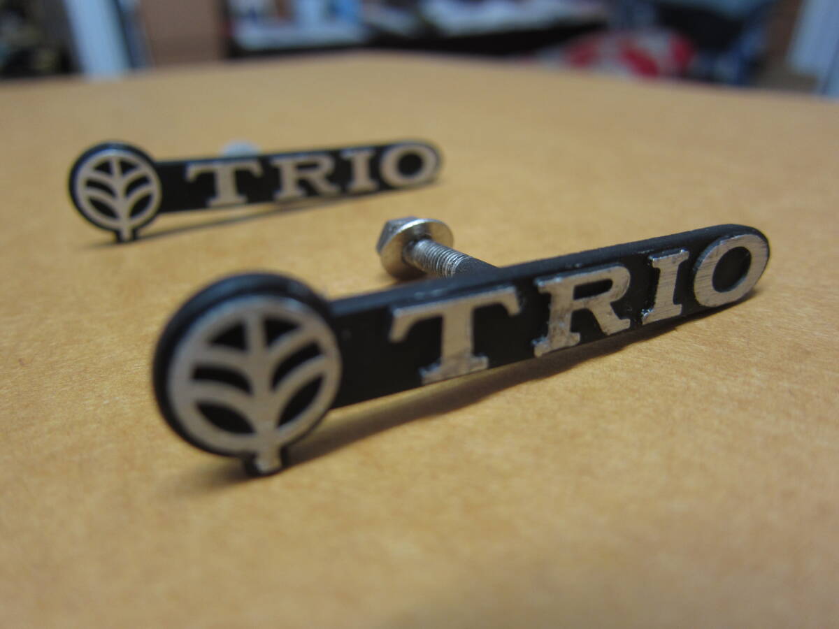 レトロ品  TRIO  トリオ  スピーカー   エンブレム   5.2ｃｍ   アルミ製   ネジ式  ２個の画像1