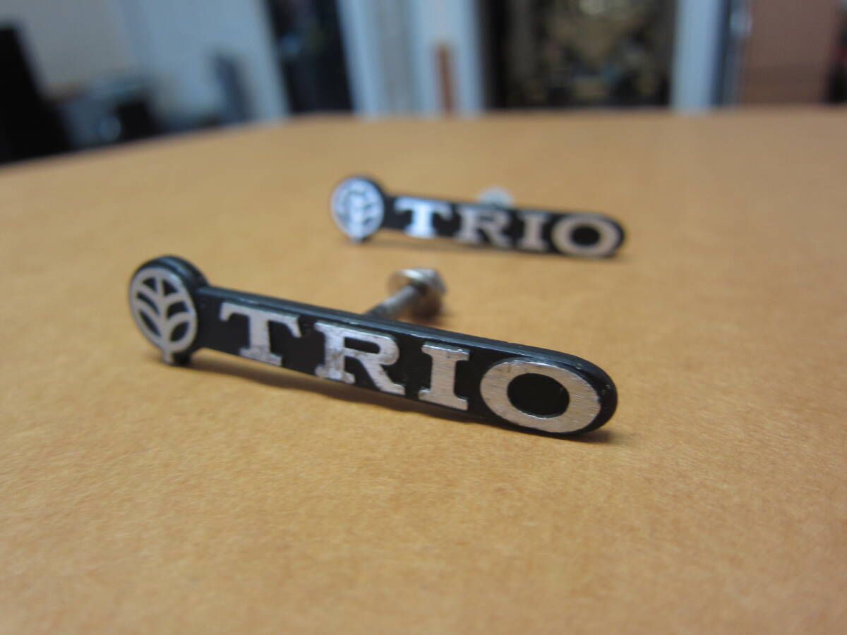 レトロ品  TRIO  トリオ  スピーカー   エンブレム   5.2ｃｍ   アルミ製   ネジ式  ２個の画像3