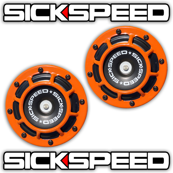 SICKSPEED ホーン オレンジ JDM USDM シックスピード ラッパ SICKSPEED ホーン オレンジ JDM USDM シックスピード ラッパ