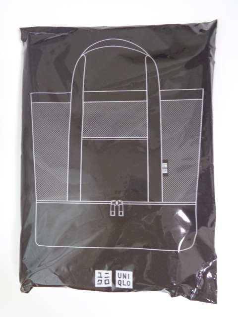 ユニクロ UNIQLO メッシュトートバッグ（保冷収納付き）黒 ブラックの画像1