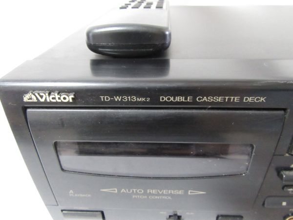 【やや難あり】Victor  ビクター TD-W313MK2Ｗ カセットデッキの画像3