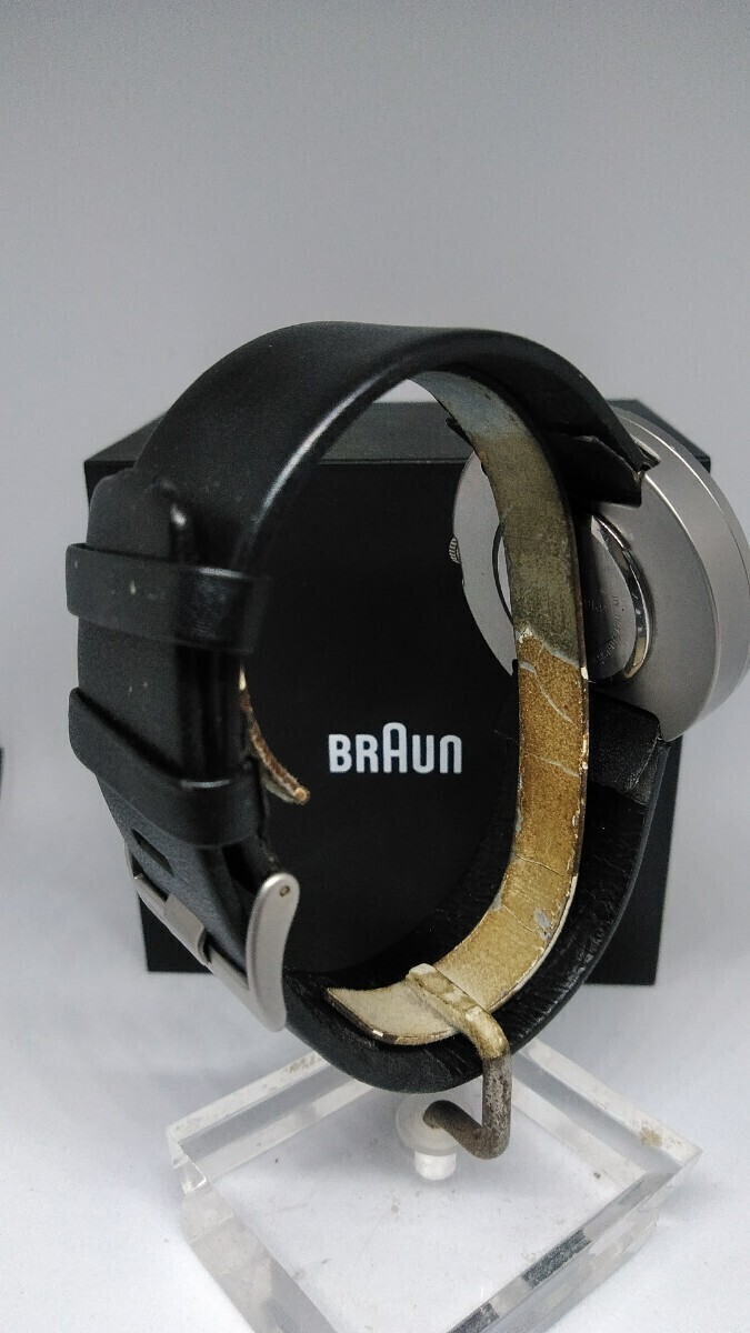 廃盤 BRAUN ブラウン Watch 腕時計 BNH0024WHBKG スモールセコンド メンズ ディーター・ラムス 純正ケース 取扱説明書 動品 ジャンク_画像5