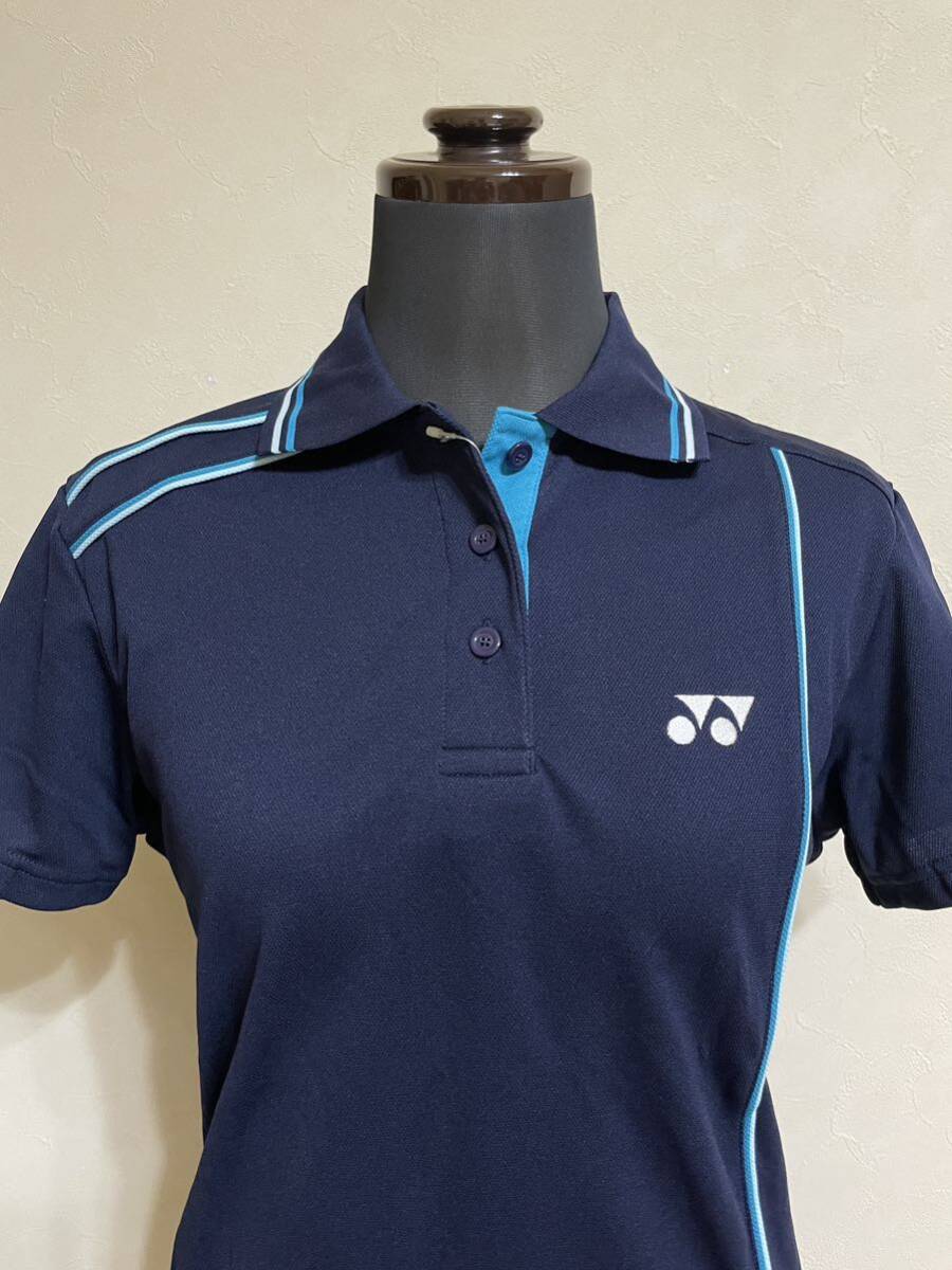 [ new goods ] YONEX Yonex lady's badminton ping-pong game wear dry polo-shirt tops size M short sleeves navy 