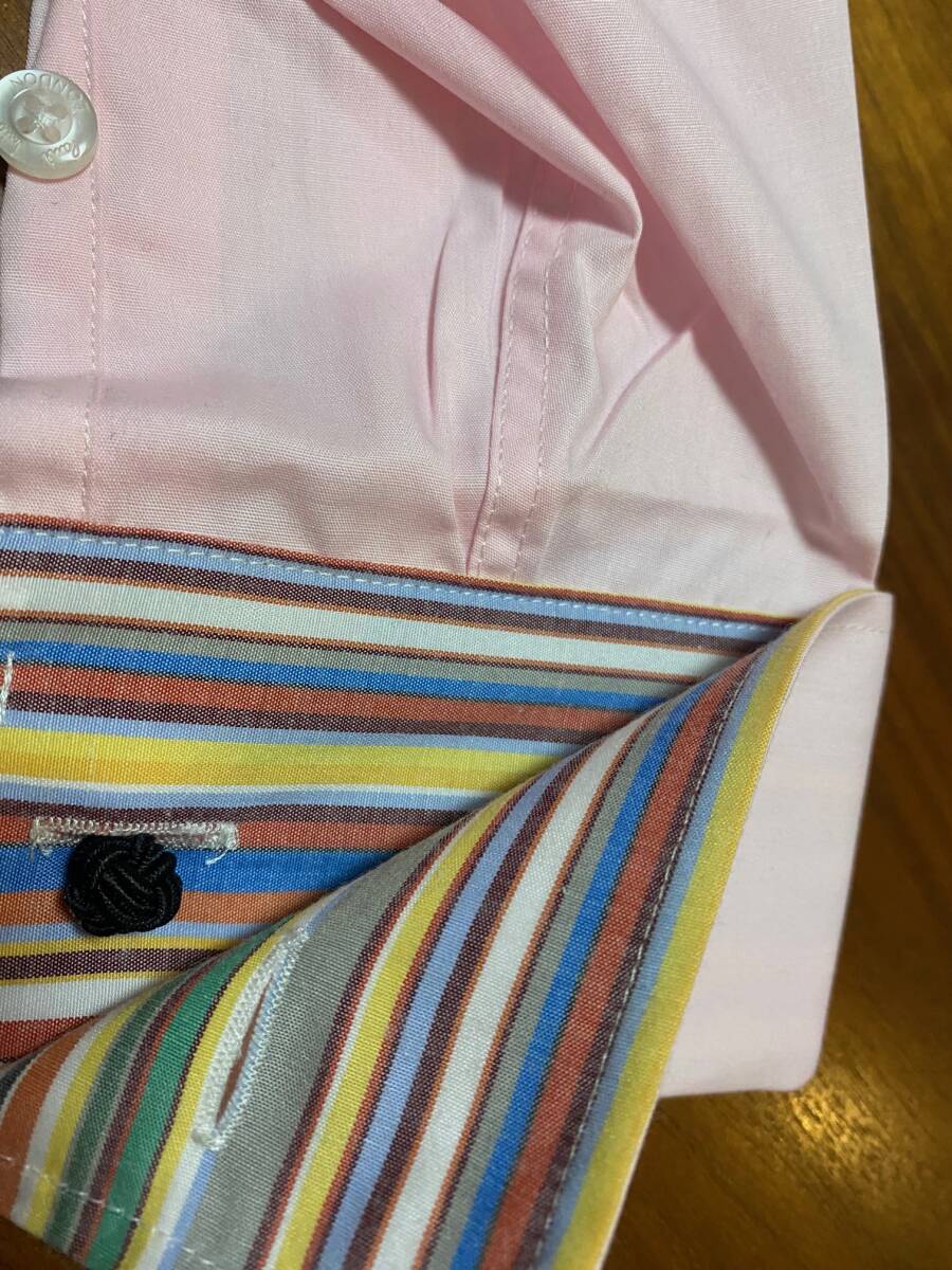 1円★Paul Smith ポールスミス カッターシャツ Yシャツ ドレスシャツ ピンク 未使用品 サイズ39★の画像5