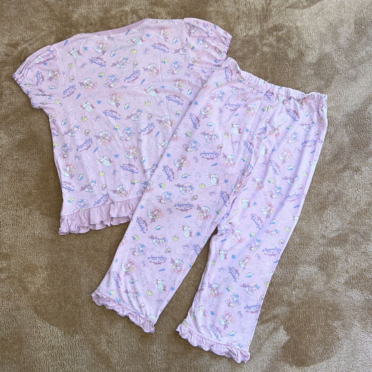  новый товар! Sanrio .... Ribon. короткий рукав пижама 140 размер летний незначительный земля девочка оборка пижама контакт охлаждающий пижама 