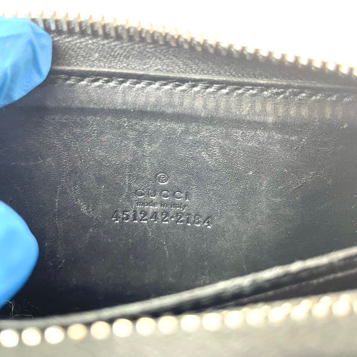 美品 正規品 GUCCI コインケース ラウンドファスナー　GGスプリーム PVC 黒　コンパクト　ウォレット　ミニ　財布　エデン