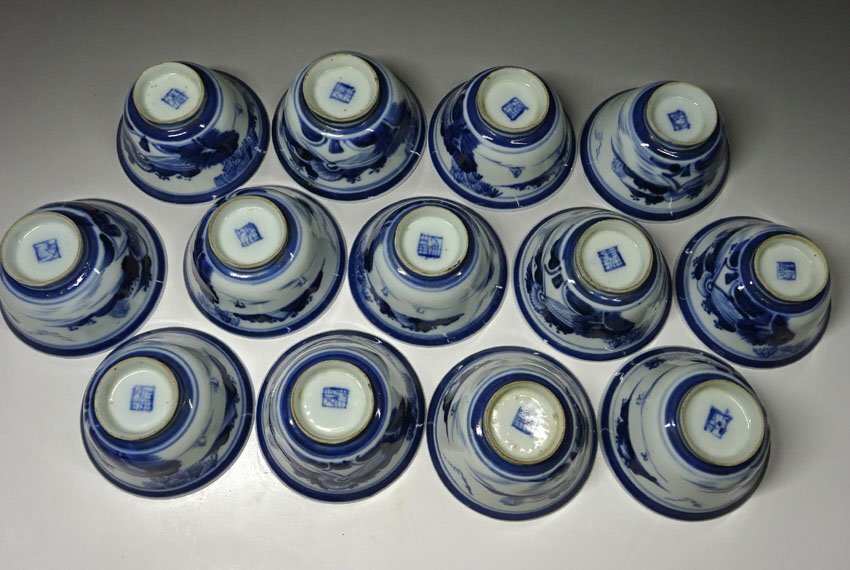  green shop f# China old . new . blue and white ceramics green tea .13 customer tree box . tea utensils Tang thing era thing i9/4-6045/21-3#80