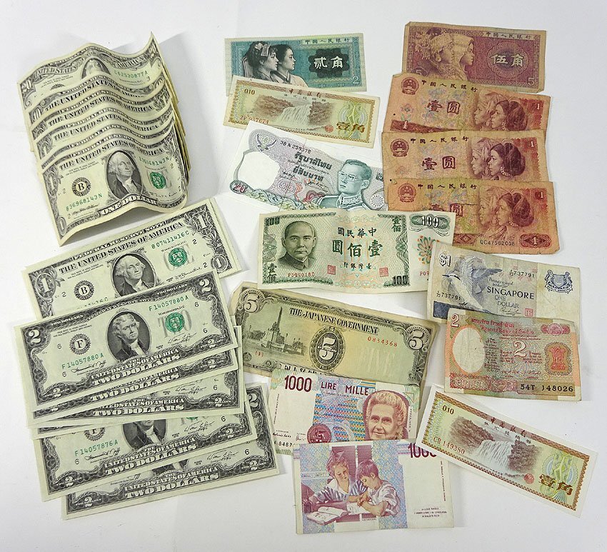 緑屋z■ 海外紙幣 大量まとめて 中国 アメリカ など 色々混在  mats/5-049/29-4#60の画像4