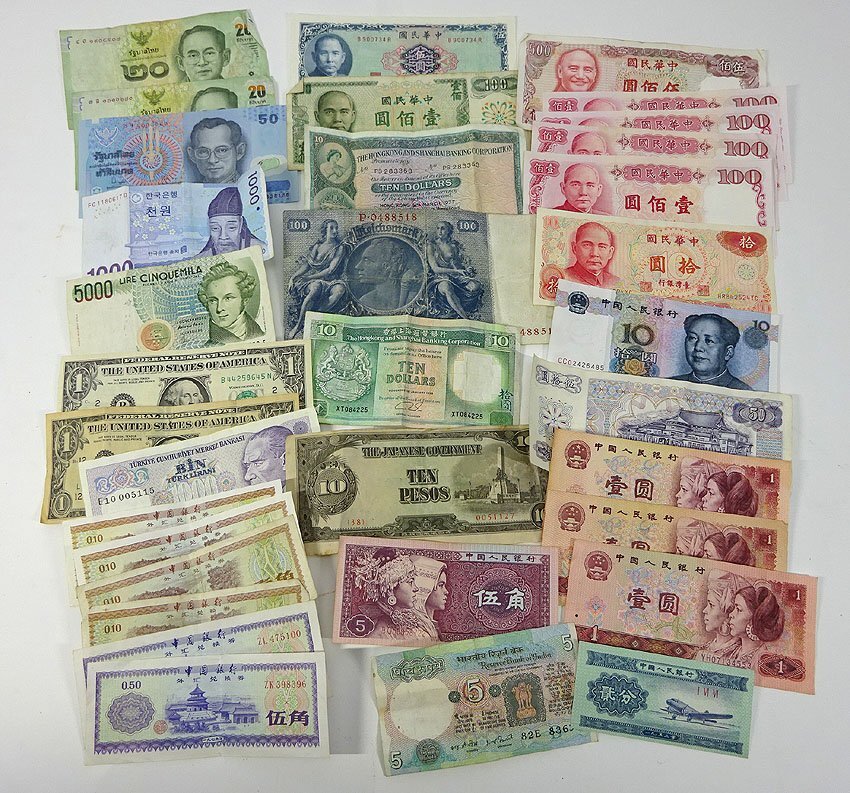 緑屋z■ 海外紙幣 大量まとめて 中国 アメリカ など 色々混在  mats/5-049/29-4#60の画像3