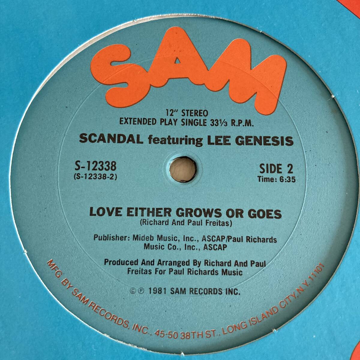Scandal Featuring Lee Genesis - I Wanna Do It 12 INCH_画像2
