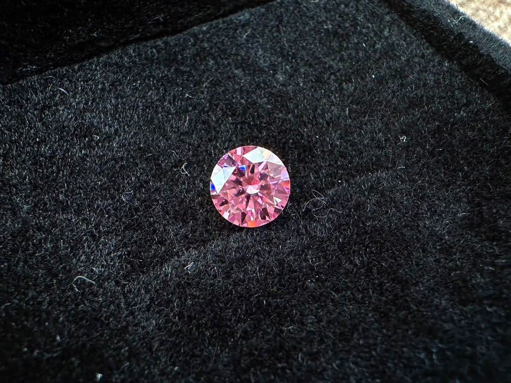 モアサナイト ピンク pink 0.5CT 5.0mm ルース 裸石 証明書付き 人工ダイヤモンド 桜 sakura さくら モアッサナイト_画像1