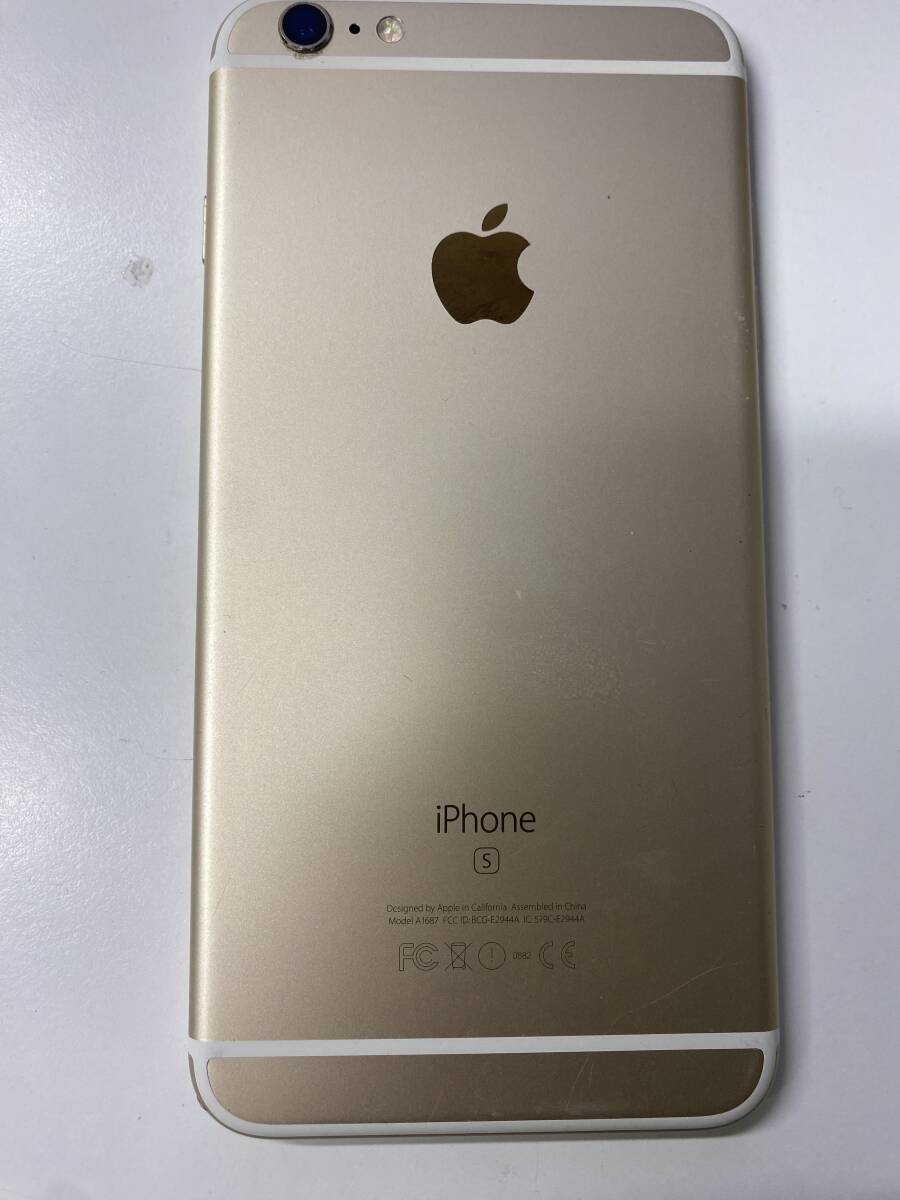 【SIMフリー】Apple iPhone6s Plus 128G ゴールド　au○ アクティベーションロックなし　本体のみ　中古_画像1