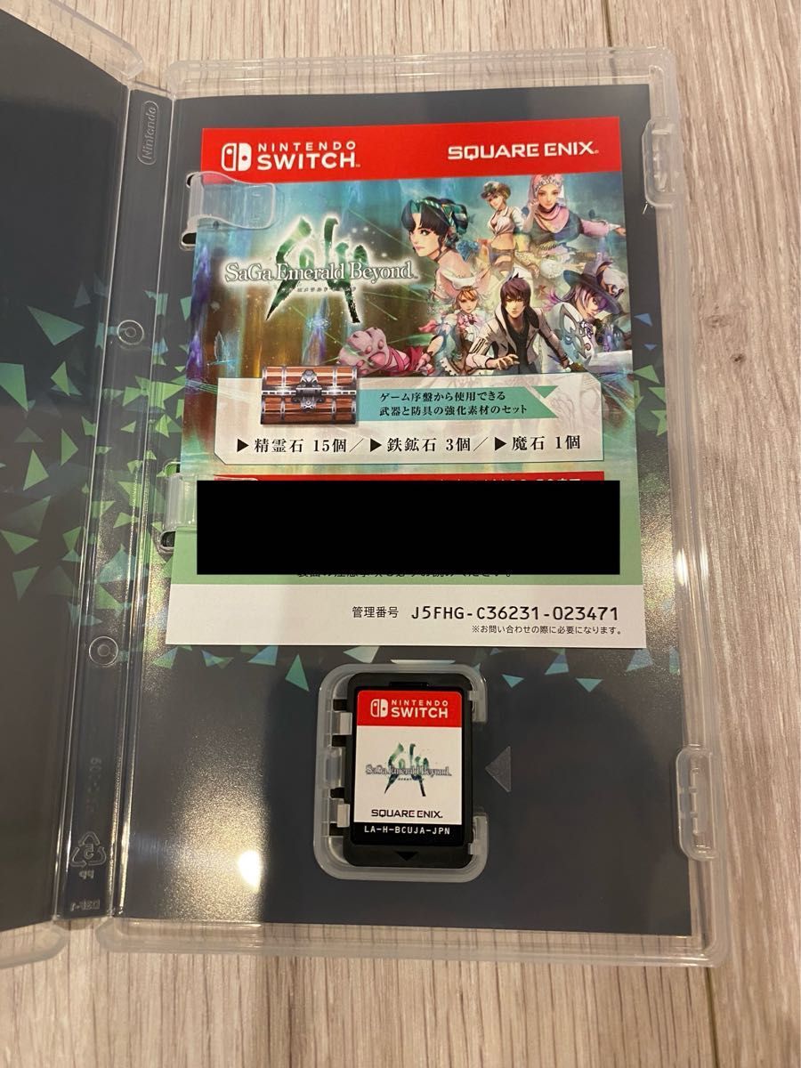 《美品》サガエメラルドビヨンド Switch版 初回特典コード未使用