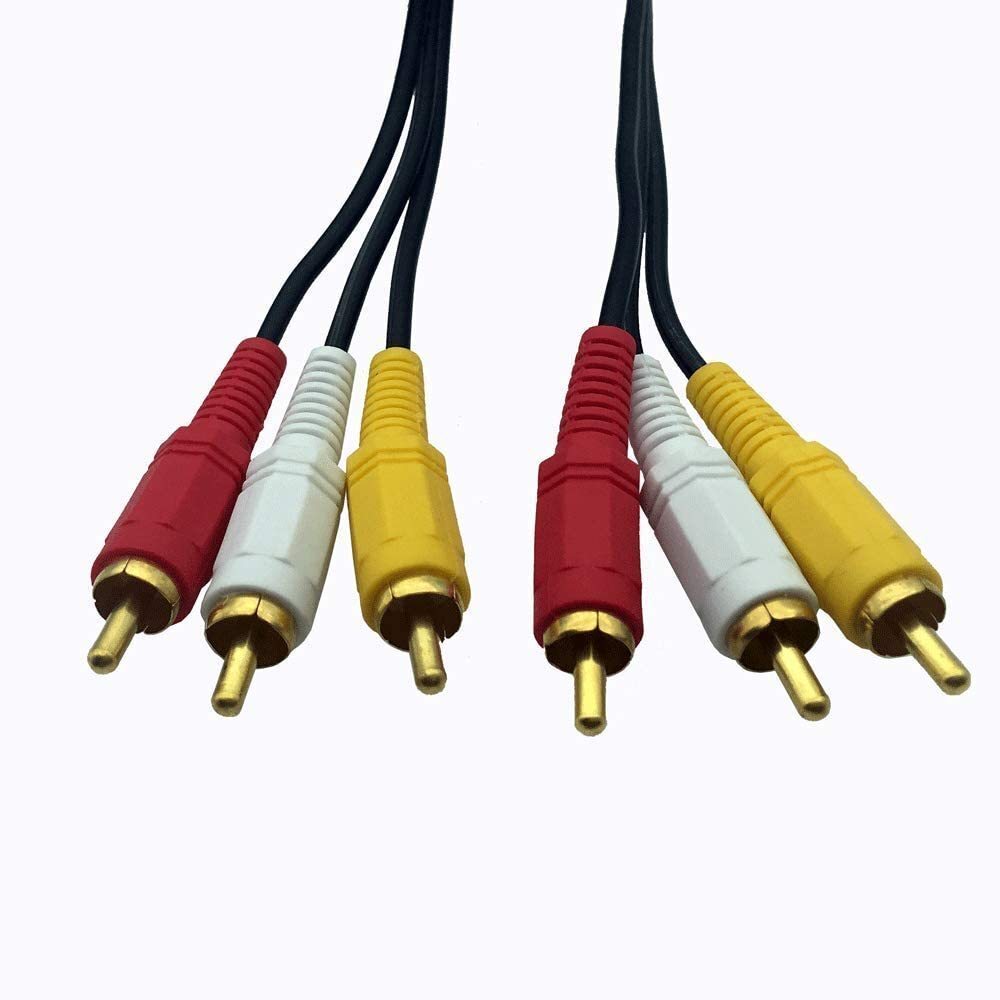 3RCA ビデオケーブルAVケーブル 3m(赤 白 黄) 3 RCA端子(オス)⇔3RCA端子(オス)AVケーブル(コンポジット映像+音声)_画像2