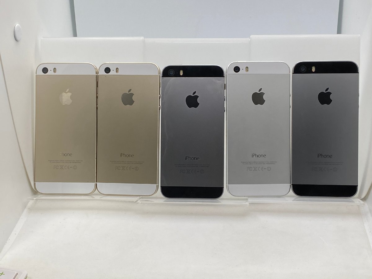 【中古・ジャンク】まとめ売り5台 液晶浮き 他 Apple iPhone5s docomo NW利用制限〇 本体 A-93852_画像2