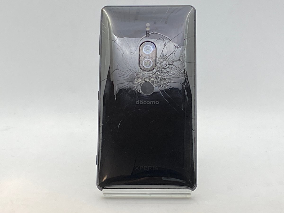 【中古・ジャンク】背面割れ SONY Xperia XZ2 Premium SO-04K docomo解除版SIMフリー ブラック NW〇 本体 A-96074_画像2