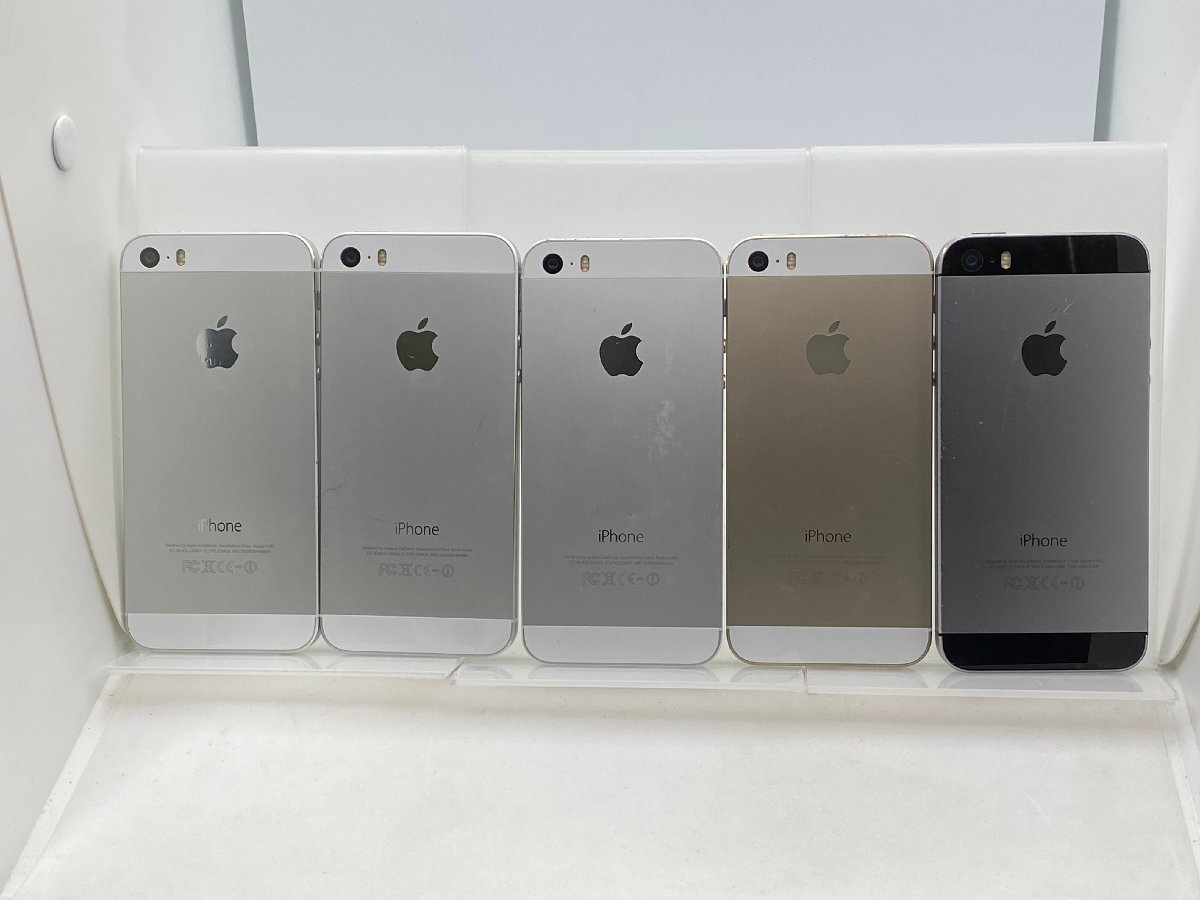 【中古・ジャンク】まとめ売り5台 液晶浮き 他 Apple iPhone5s SoftBank NW利用制限〇 本体 A-68233_画像2