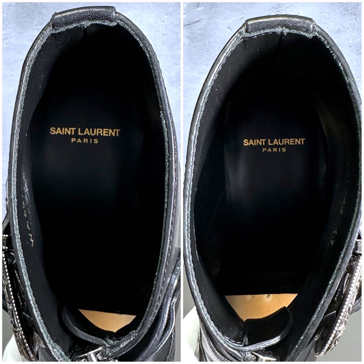 美品】 SAINT LAURENT サンローラン ブーツ ウエスタン ベルト 美品】 SAINT LAURENT サンローラン ブーツ ウエスタン ベルト