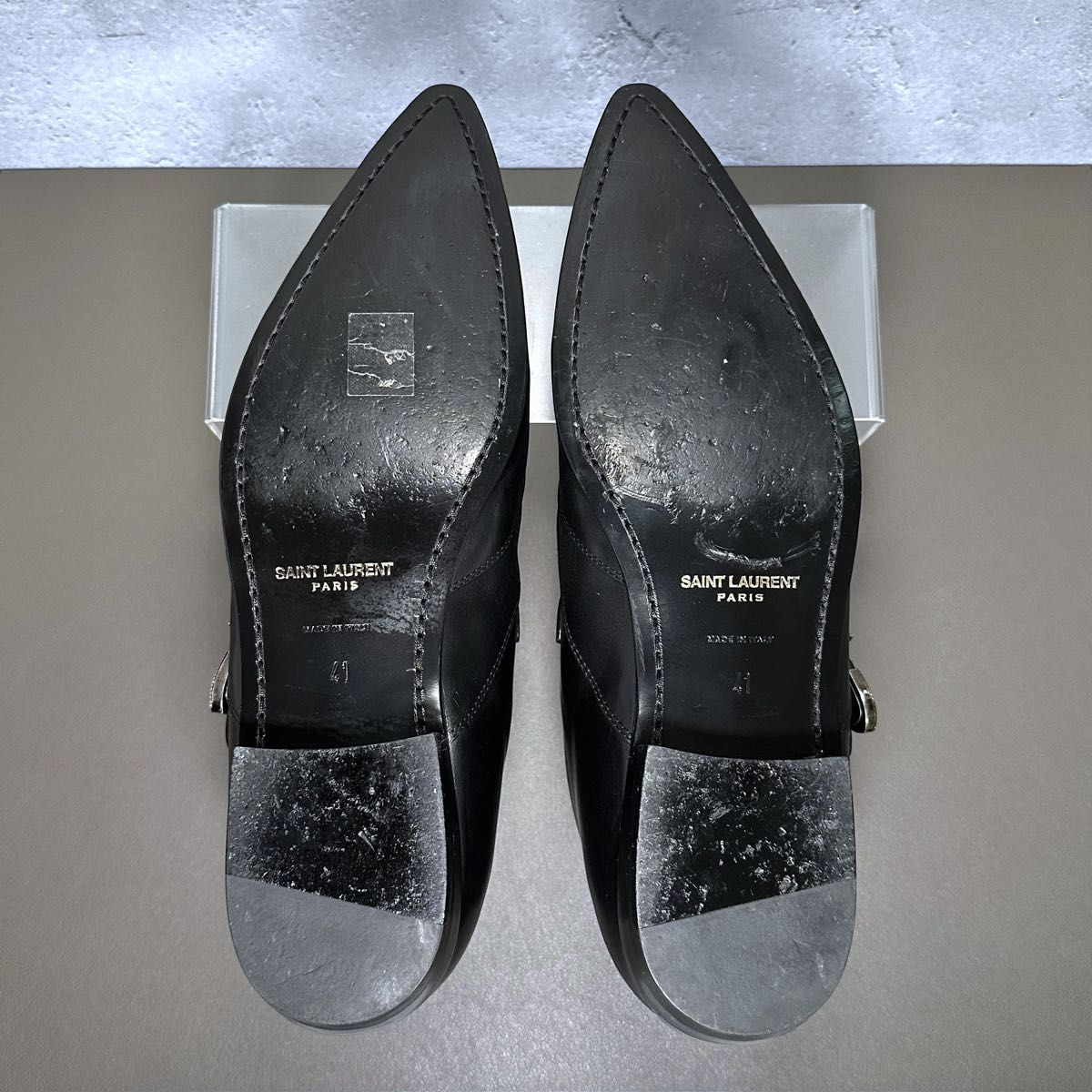 美品】 SAINT LAURENT サンローラン ブーツ ウエスタン ベルト 美品】 SAINT LAURENT サンローラン ブーツ ウエスタン ベルト