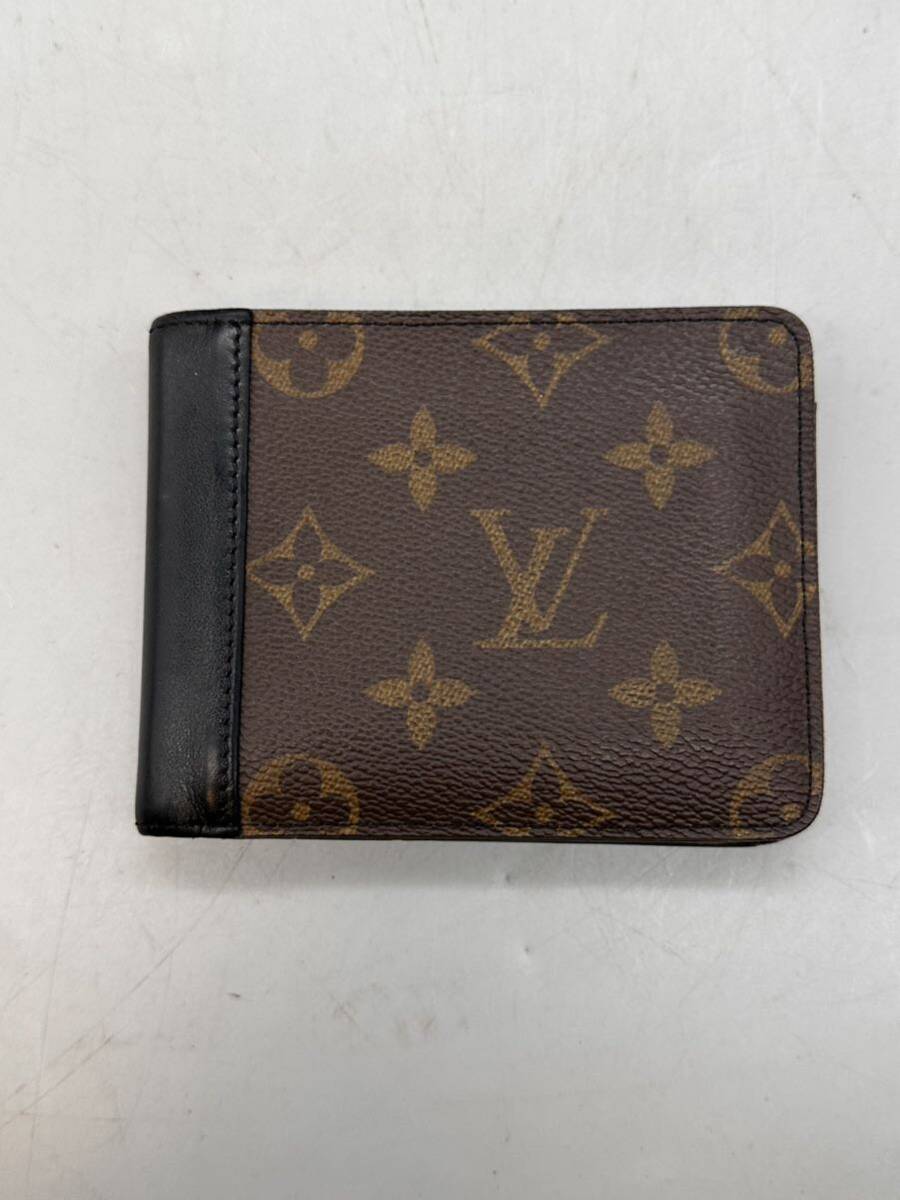 Y05043 LOUIS VUITTON ルイヴィトン モノグラム マカサー ポルトフォイユ ガスパル 札入れ 財布_画像1