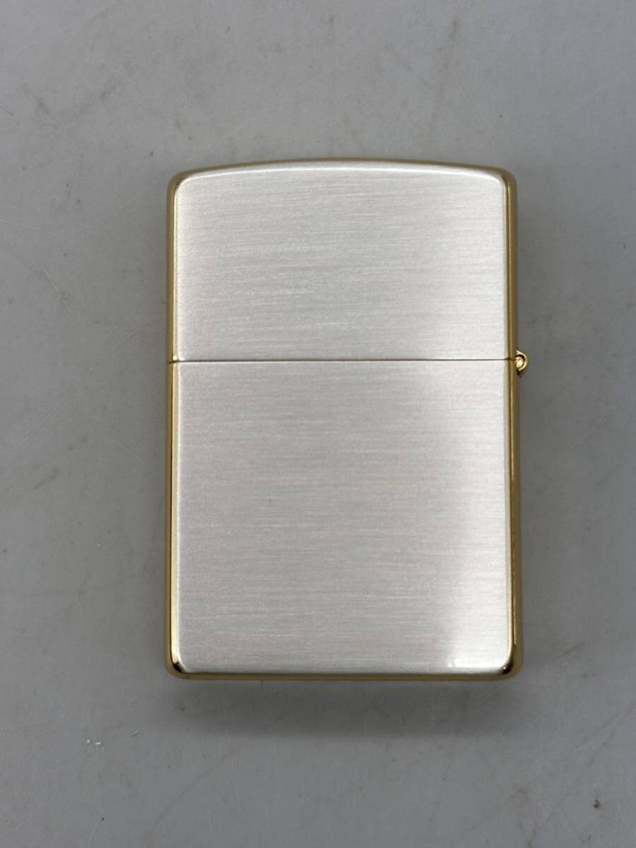 Y05047 ZIPPO MANUFACTURING シルバー×ゴールド オイルライター 火花有り_画像3