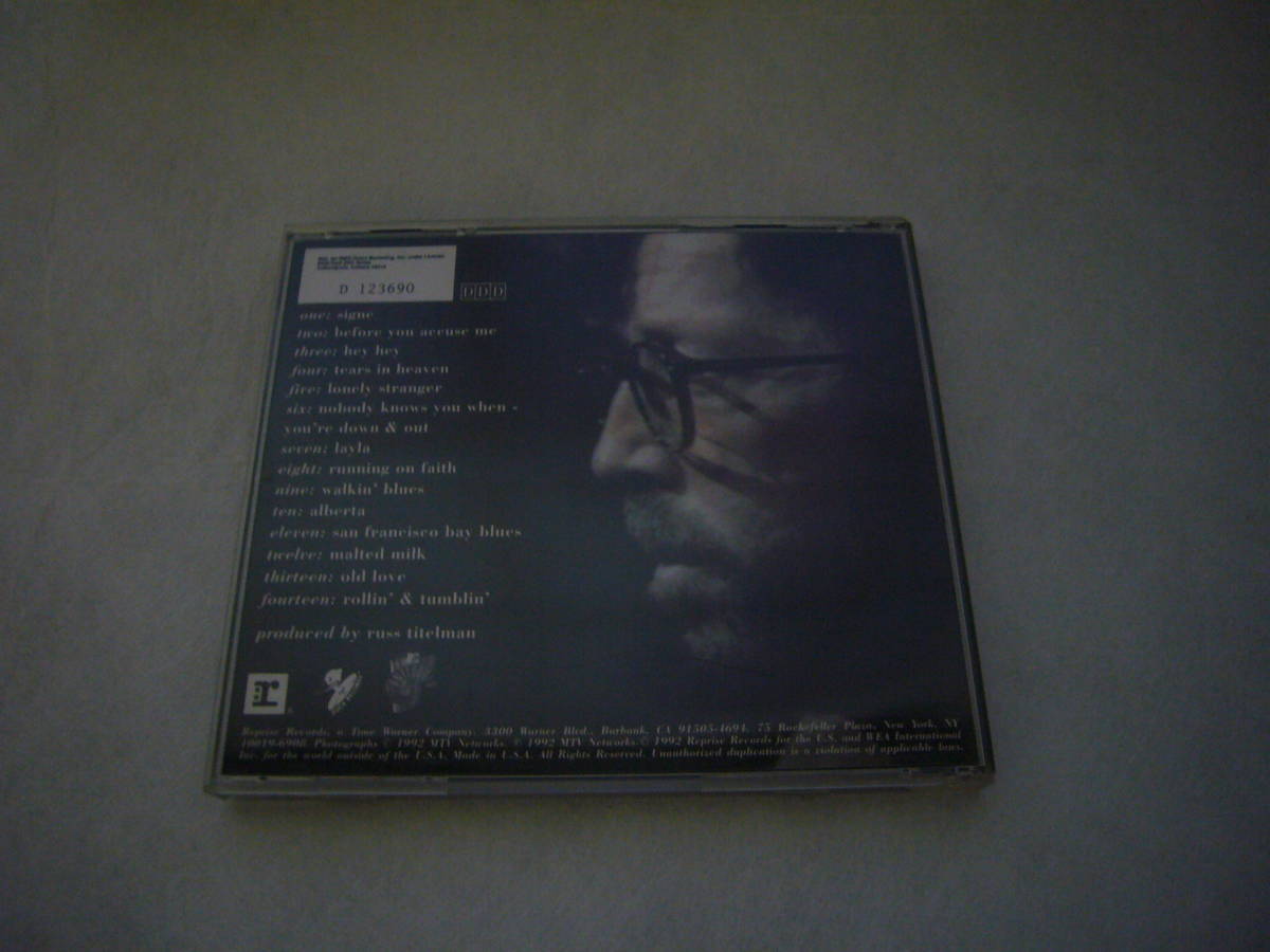 米国現地購入CD 「ERIC CLAPTON」UNPLUGGED_画像4