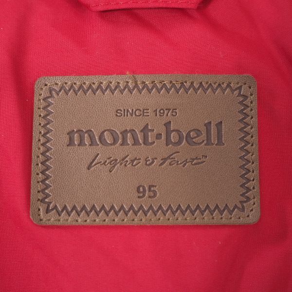 モンベル mont bell 4-ZB162 胸ロゴ ファーダウン レッド ダウン ジャケット レッド 95(M) メンズの画像8