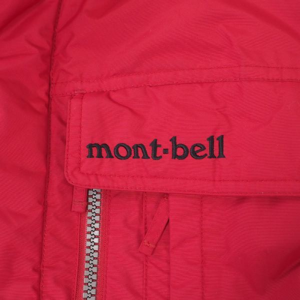 モンベル mont bell 4-ZB162 胸ロゴ ファーダウン レッド ダウン ジャケット レッド 95(M) メンズの画像5
