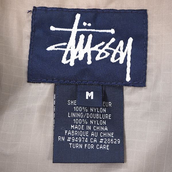 ステューシー STUSSY 4-ZD101 ヴィンテージ マウンテンパーカー ジャケット ネイビー M メンズ_画像6