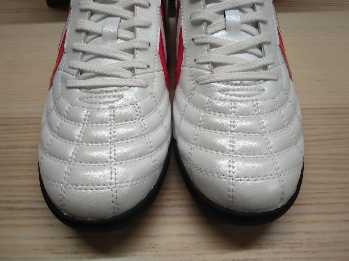 ヤスダ YASUDA トレーニングシューズ サッカーシューズ フットサルシューズ LIGARESTA TF YSD-F20.003 WHT/RED 25,5cm 牛革／人工皮革 