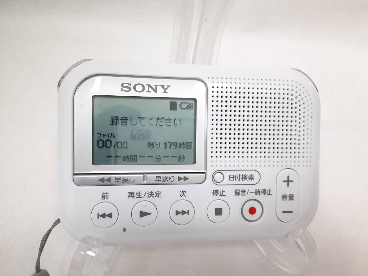 [ б/у ]* прекрасный товар * SONY Sony IC магнитофон ICD-LX31 работа товар SD карта есть корпус только белый [7275]