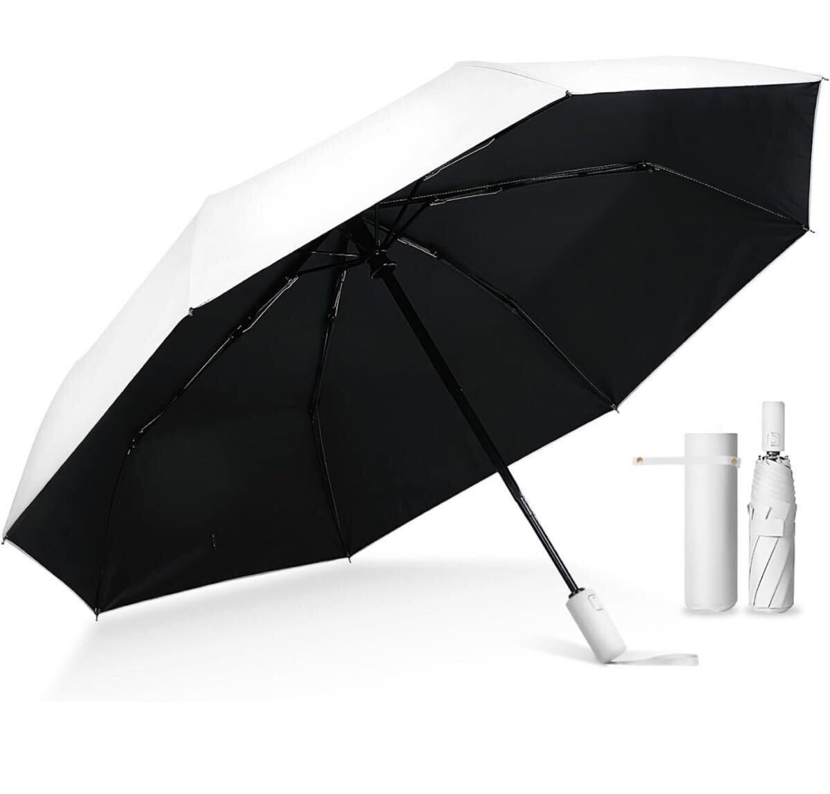 AB-1☆国内機関UVカット率100%認証 日傘 折りたたみ傘 完全遮光 晴雨兼用 男女兼用 ワンタッチ自動開閉 ザクラシックトーキョー  の画像1