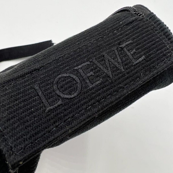 1 иен не использовался класс редкий LOEWE Loewe кожа мужской ручная сумочка черный чёрный клатч ручная сумочка превосходный товар 
