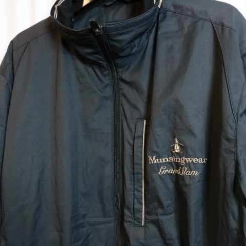  Munsingwear wear MUNSING WEAR thin windbreaker L full Zip! blouson jacket warm-up Grand coat Golf 050201