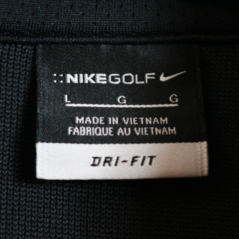 上質美品！ナイキゴルフ NIKE GOLF DRI-FIT 吸汗速乾ドライポロシャツＬ プラクティスシャツ コンプレッションシャツ プルオーバー 050203_画像4