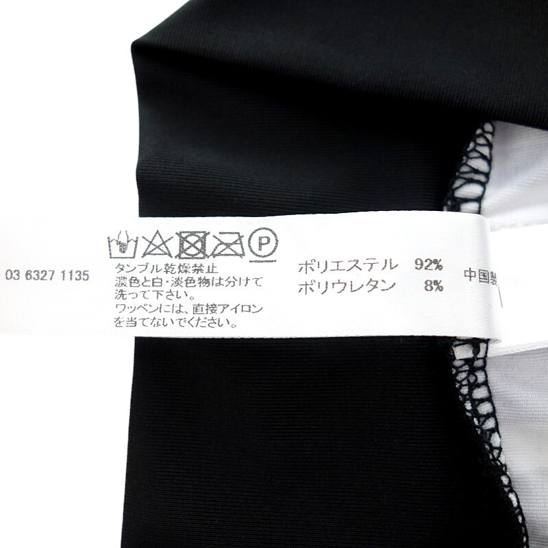 WJK GOLF mock neck print T ゴルフ モックネック 半袖 Tシャツ ブラック×ホワイト メンズS_画像4